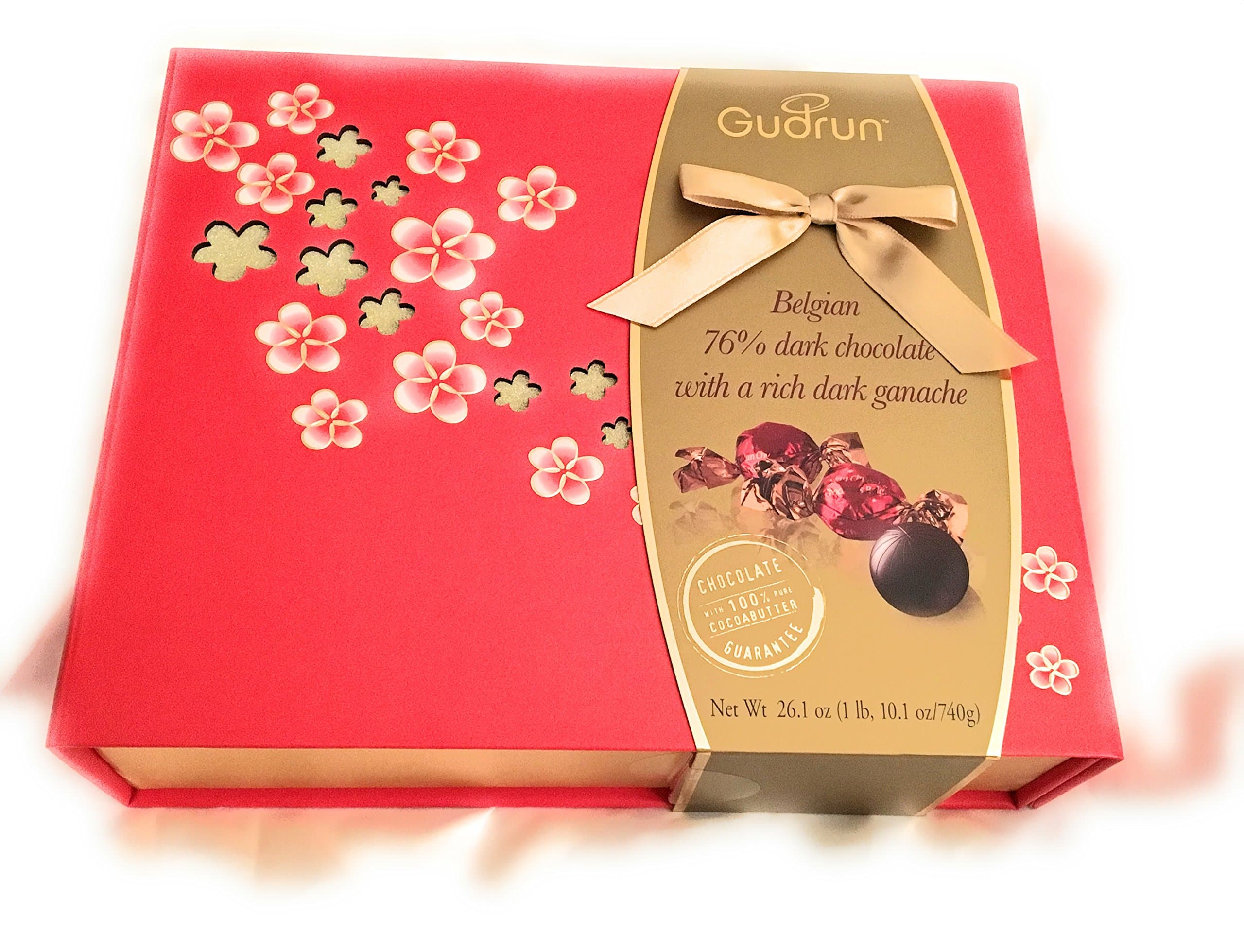 Gudrun Belgian Dark Chocolate with rich dark Ganache 26.1 Oz. Gift Box