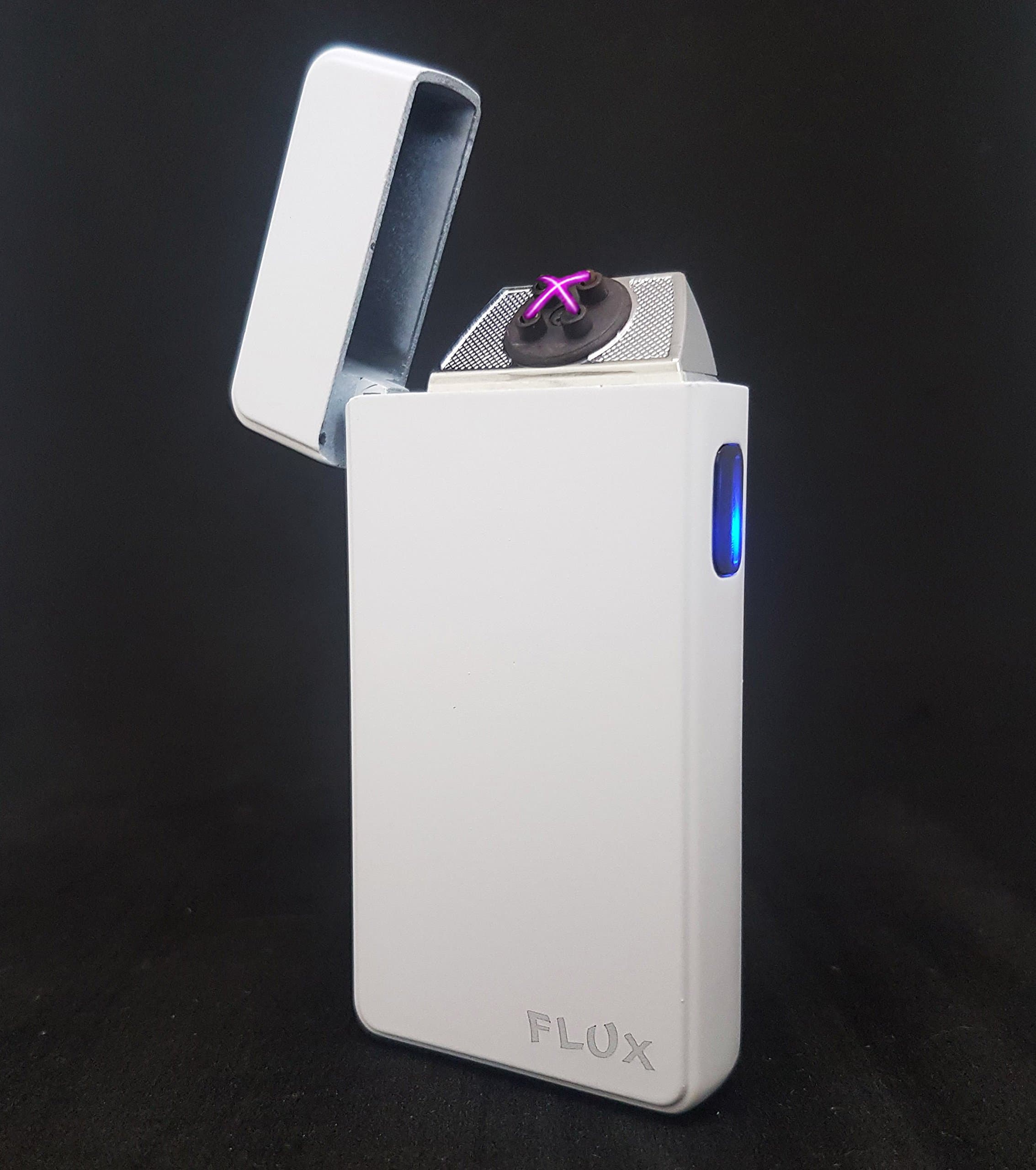 Flux® Electric Lighter, Double Arc Electric Laser Lighter USB Charged - Eco-Friendly - Windproof - USB Rechargeable - Fuel Free Splash Proof - 12 Month Warranty Gift Box
