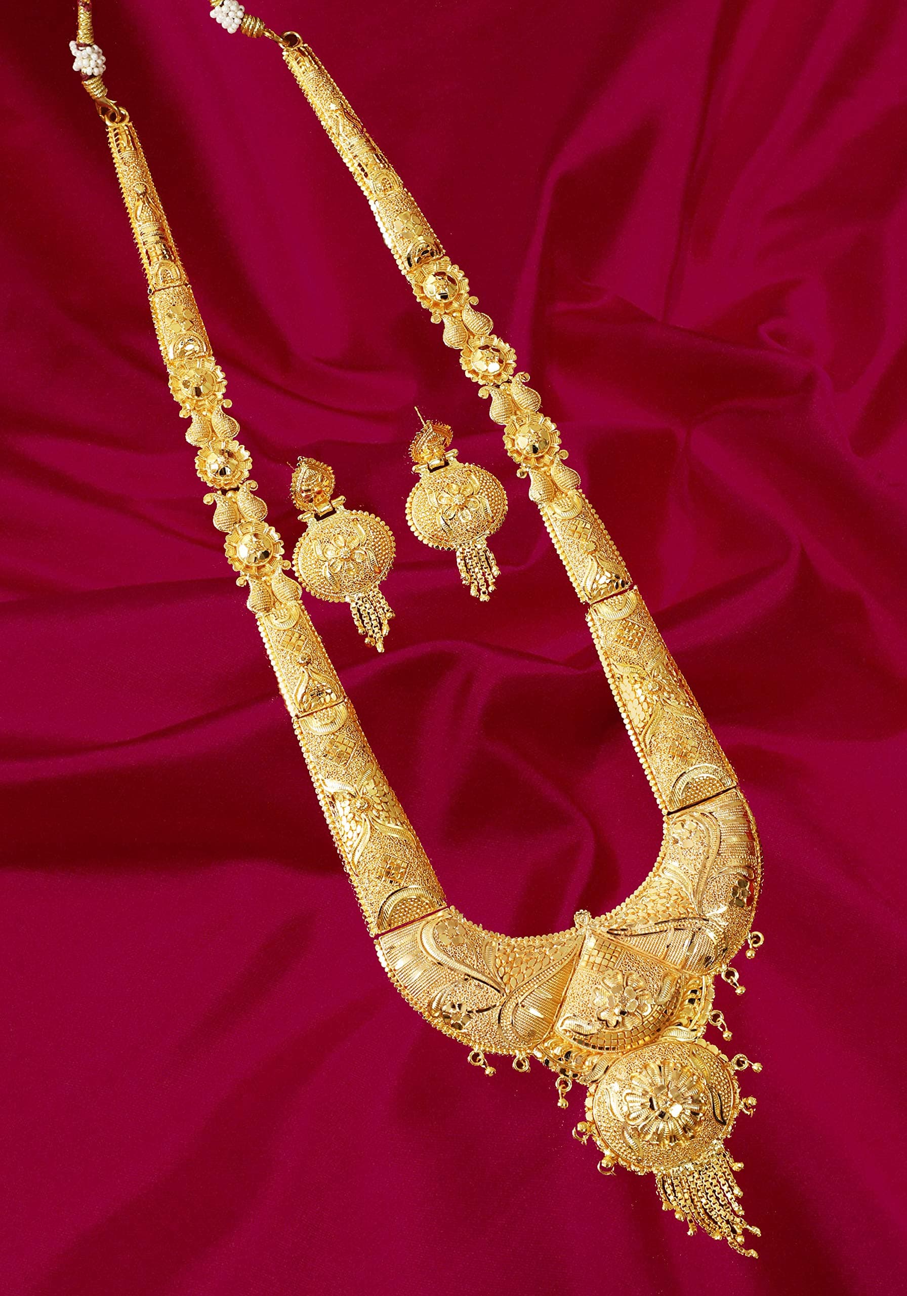 Mansiyaorange Party One Gram Gold Premium Long Haram for Women Traditional Gold Color Jewellery/Necklace/Juelry/Jewellery Set for Women