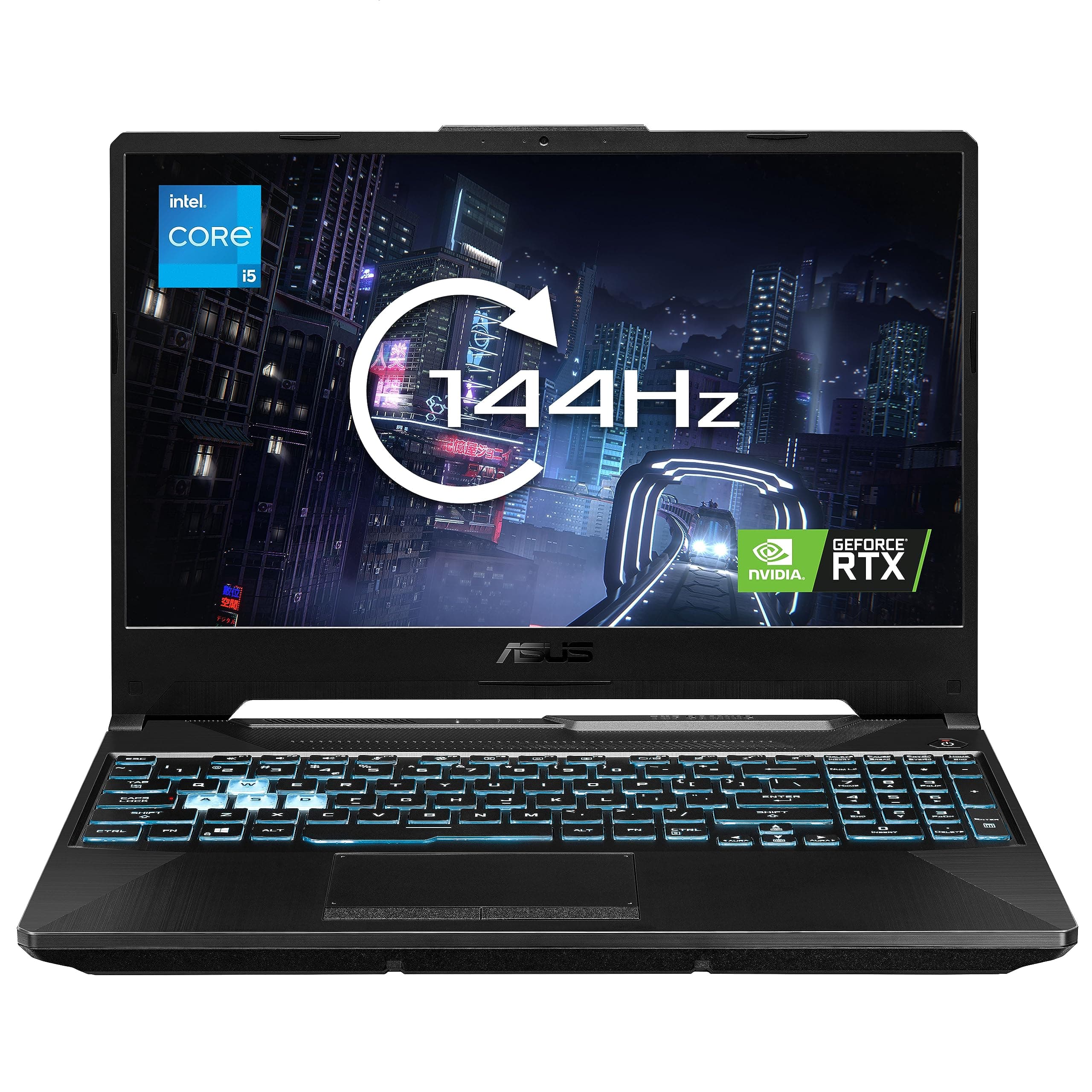 ASUS Laptop TUF F15 FX506HF 15.6" 144Hz Full HD Gaming Laptop (Intel i5-11400H, NVIDIA GeForce RTX 2050, 8GB RAM, 512GB SSD, Windows 11)