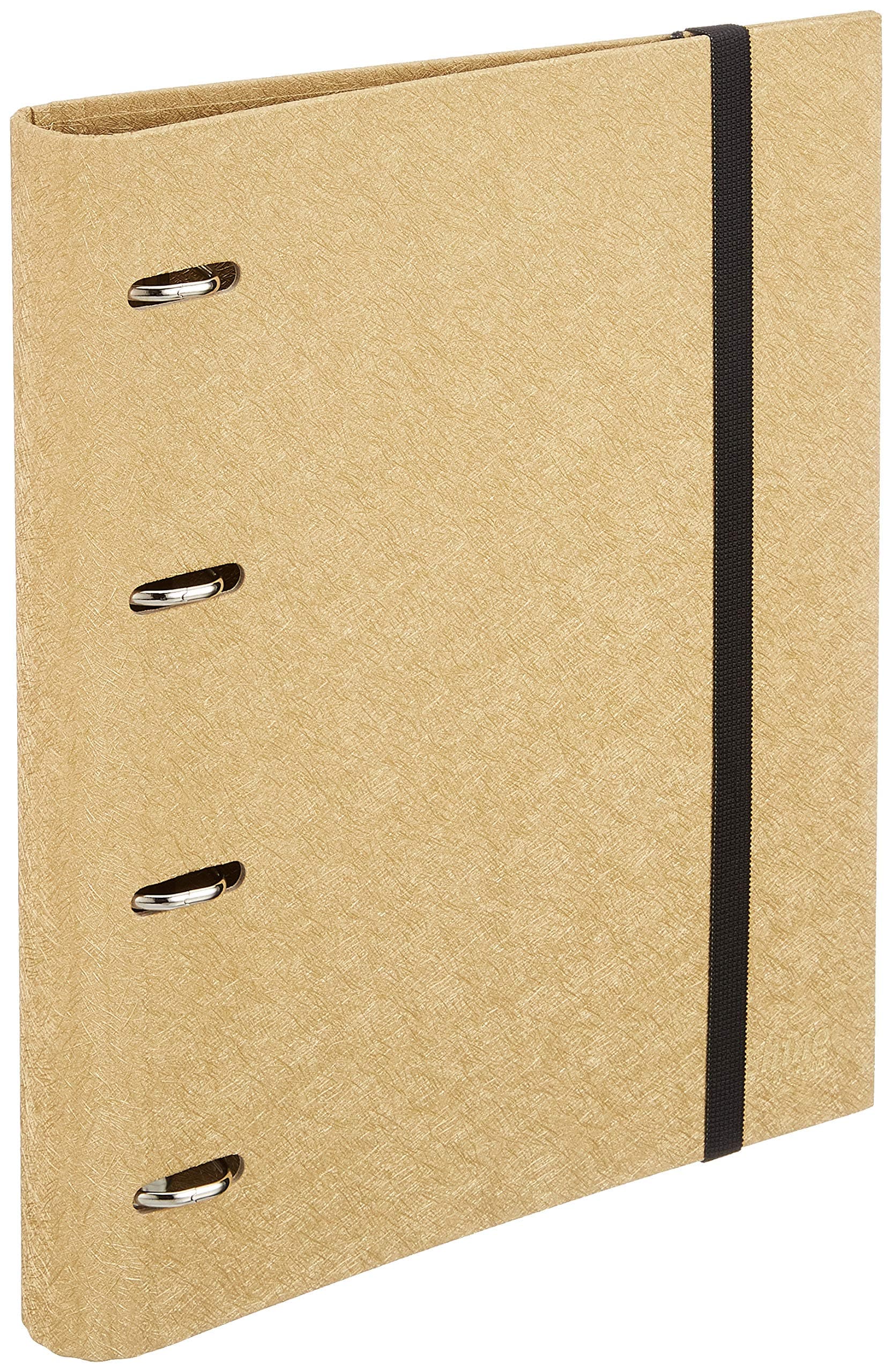 carchivo 12170427 β Ring Binder with 4 Rings and Rubber, A4, Colour Gold