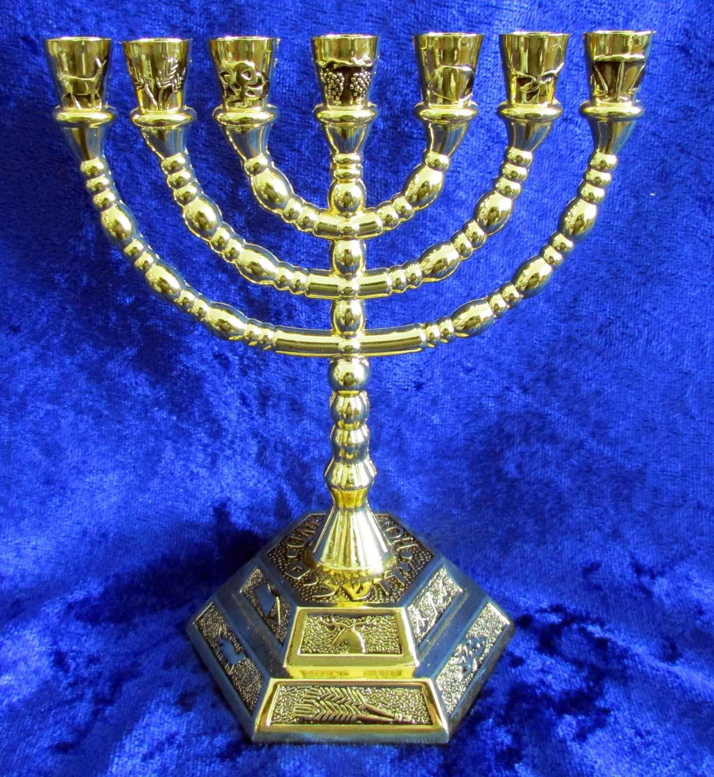Metal 12 Tribes Of Israel Jerusalem Temple Menorah