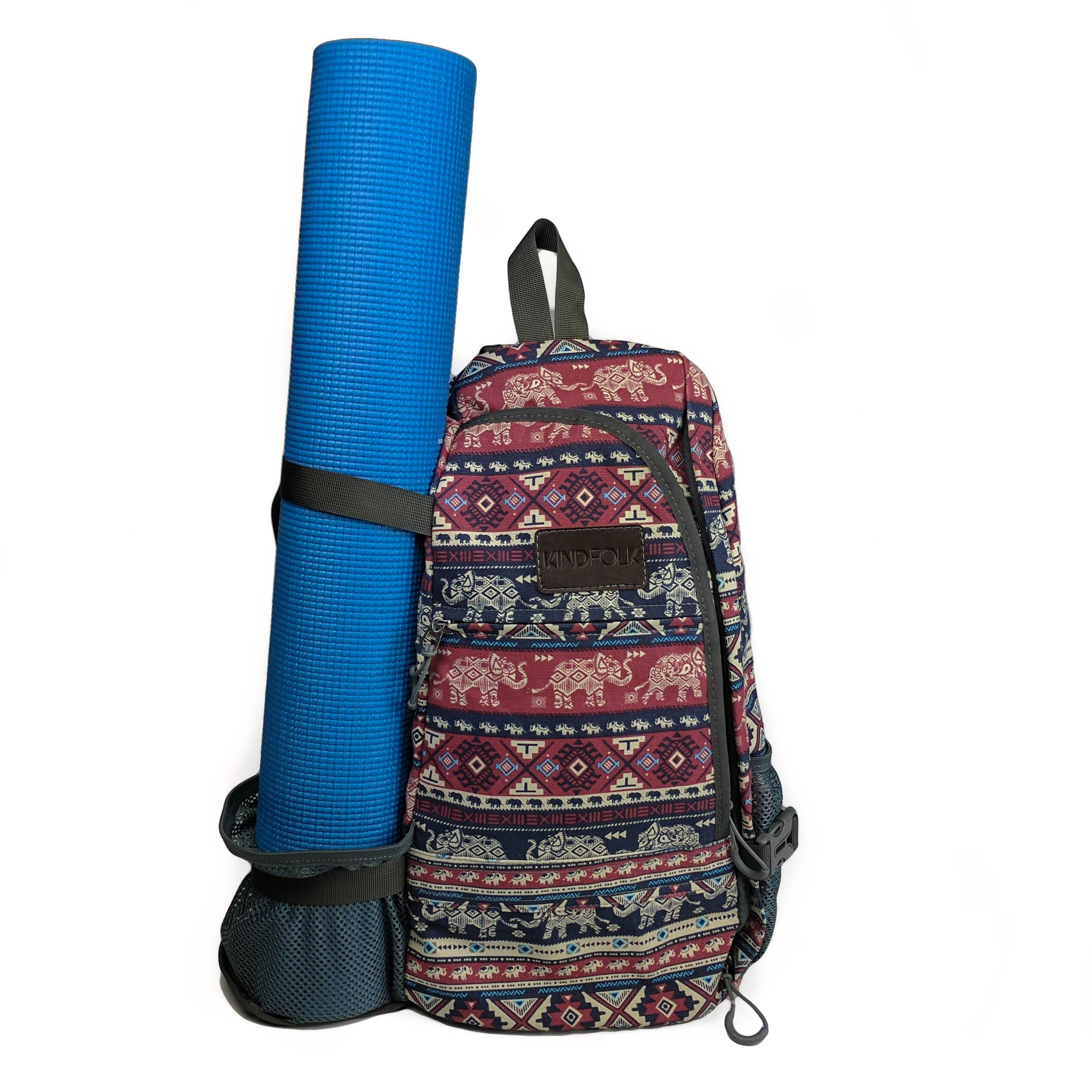 Kindfolk Yoga Mat Backpack Crossbody Style One Strap (Karma)