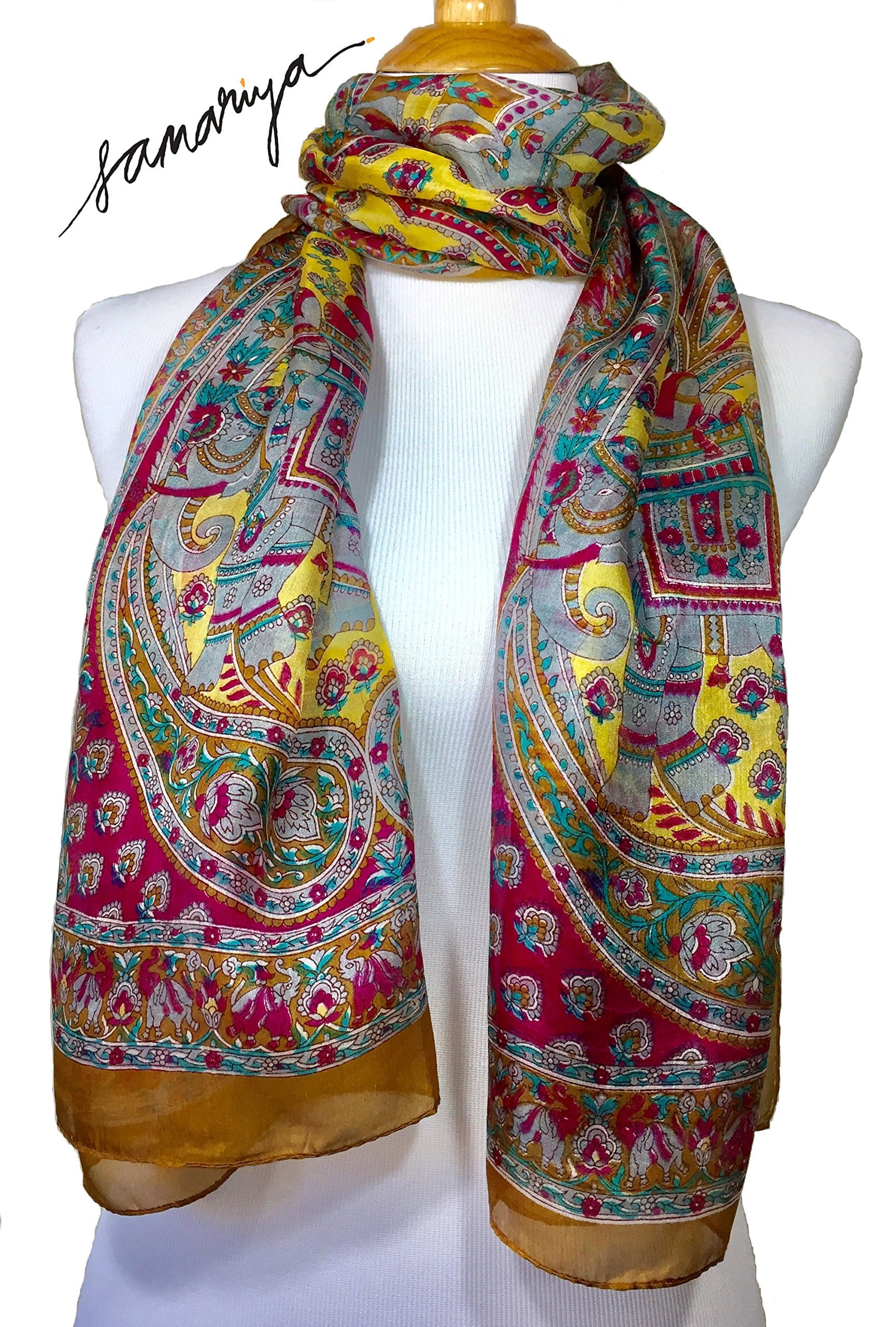 Vintage Inspired Bohemian Silk Scarf